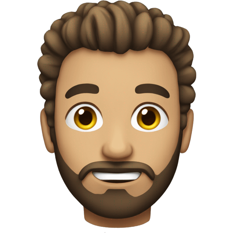 Man with a short brown beard and a Mohawk emoji