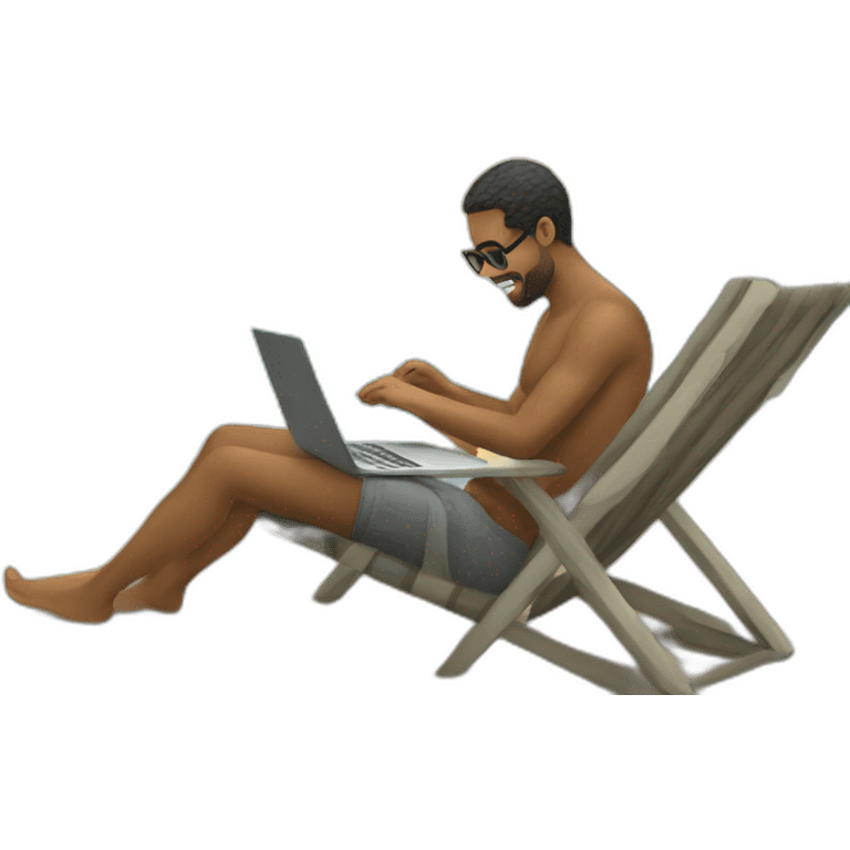 digital-nomad-working-at-beach emoji