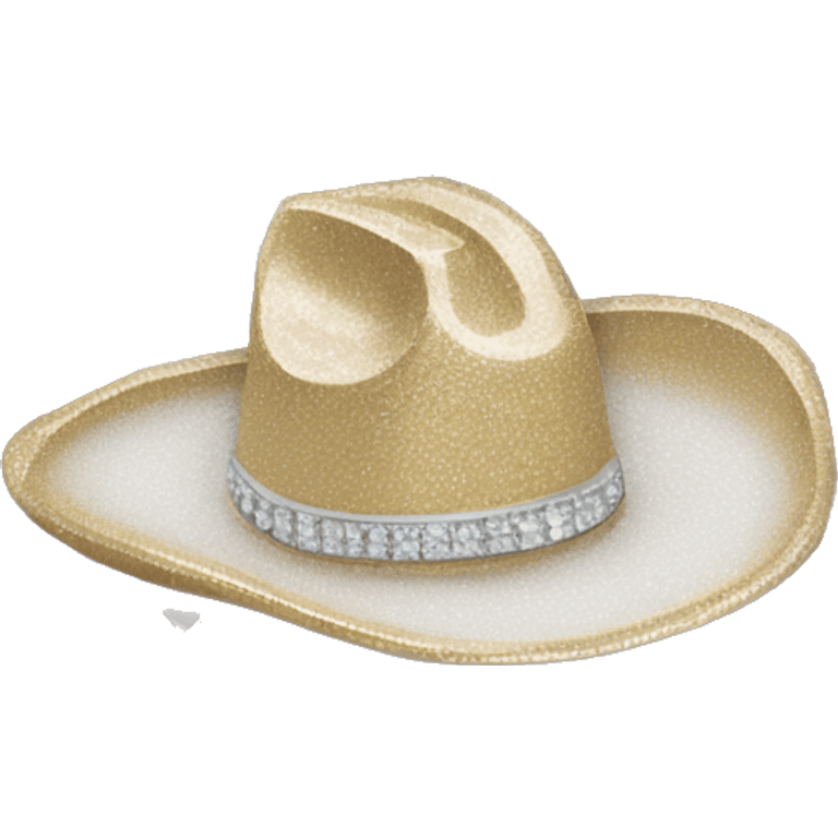 Cowboy hat covered in diamonds emoji