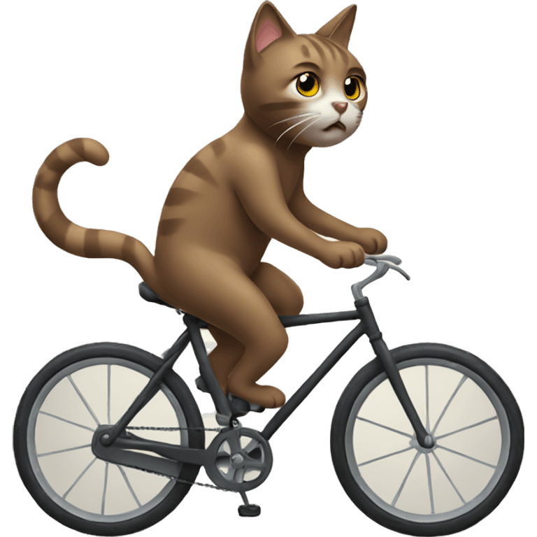 Cat riding a bike emoji