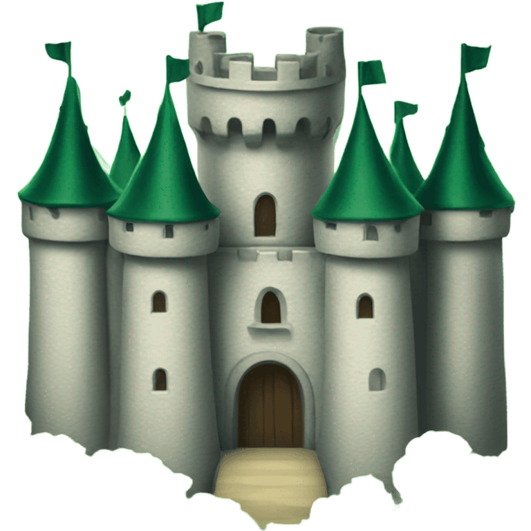 a dark green forrest castle emoji