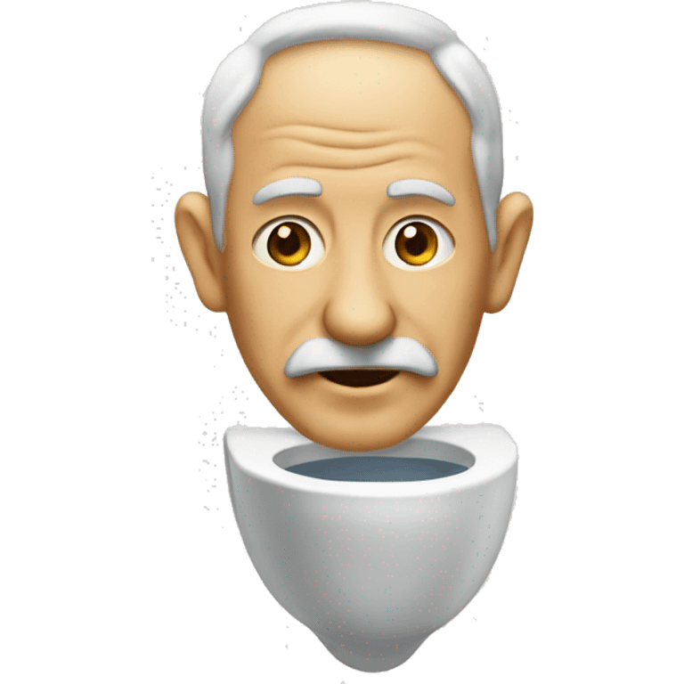 skibidi toilet with a old man head coming out of it emoji