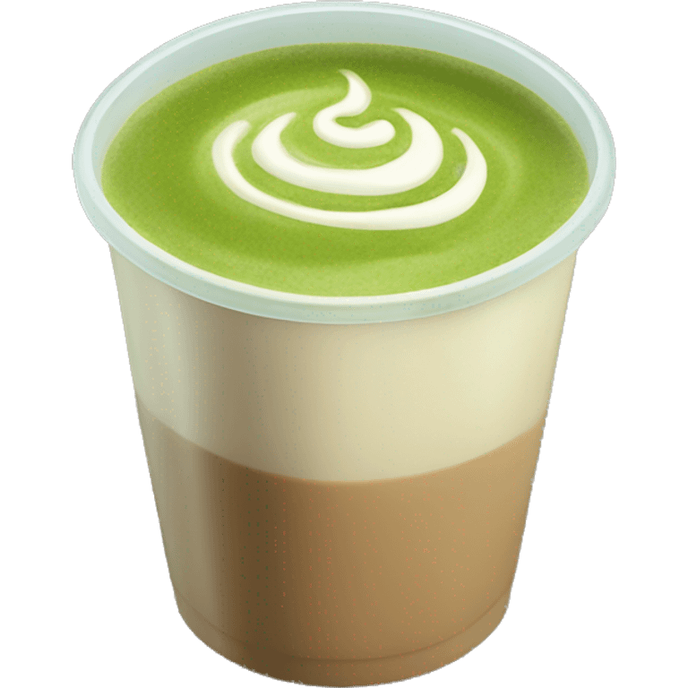 Matcha latte in a plastic cup  emoji