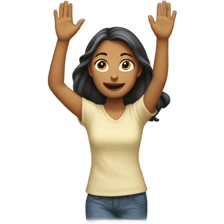 Waving girl emoji