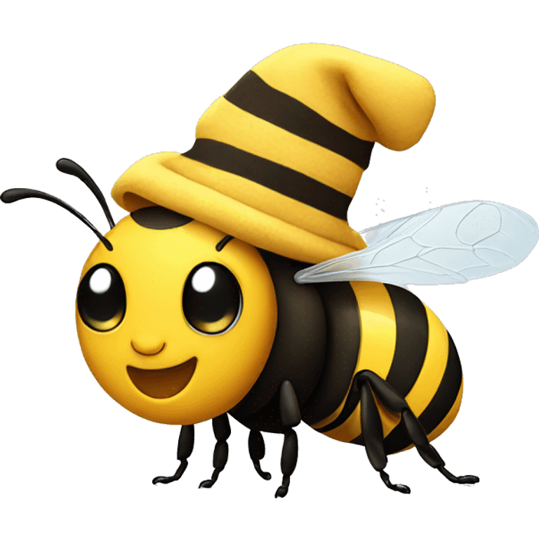 Bee with a hat emoji