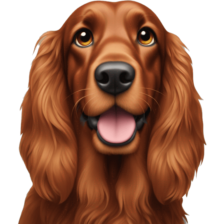 Irish setter in the setting position emoji