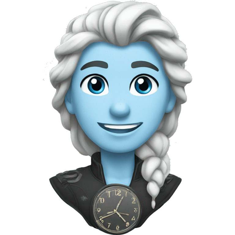 Frozen wall clock emoji