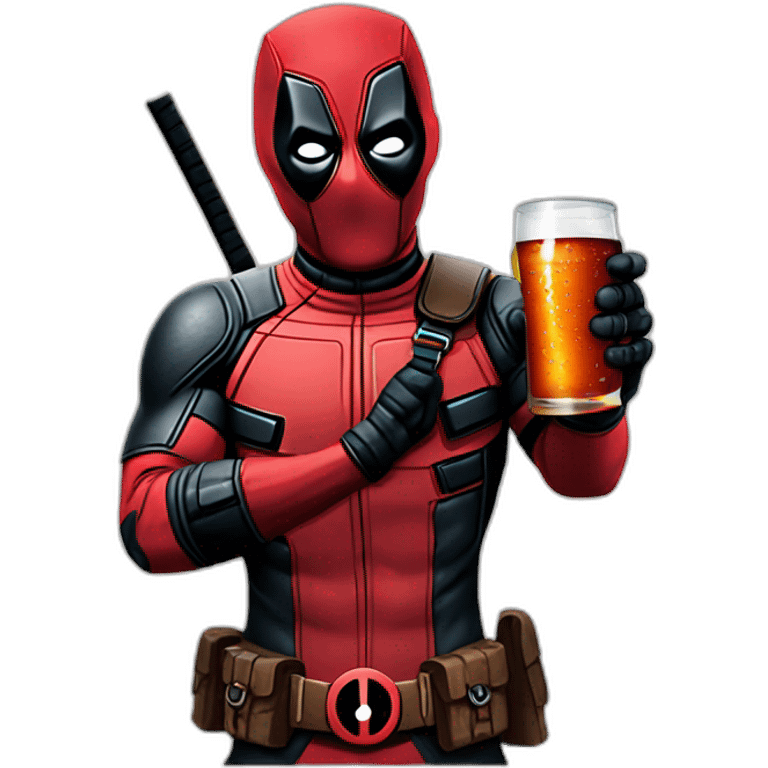 Deadpool's drinking jagermaister emoji