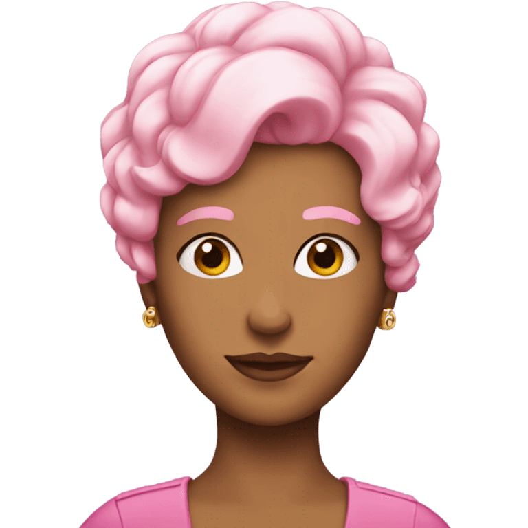 Queen with pink short hair  emoji