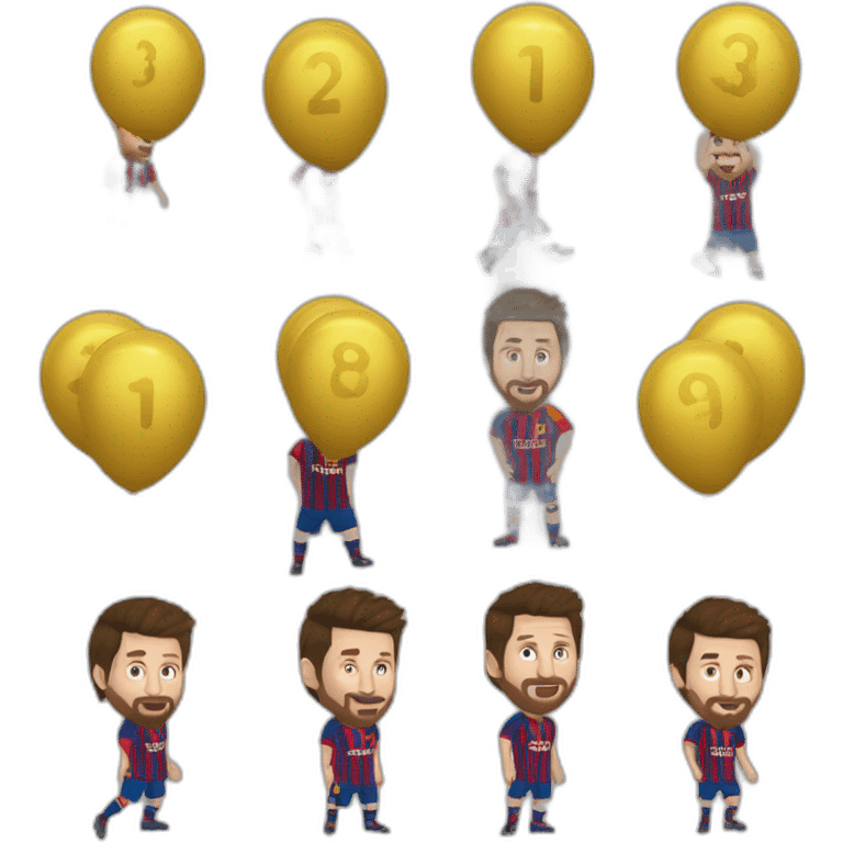 lionel messi avec 8 ballons d’or emoji