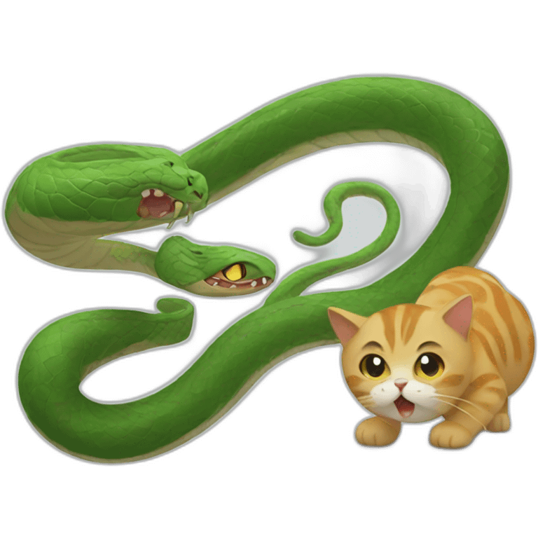 Cat vs snake emoji