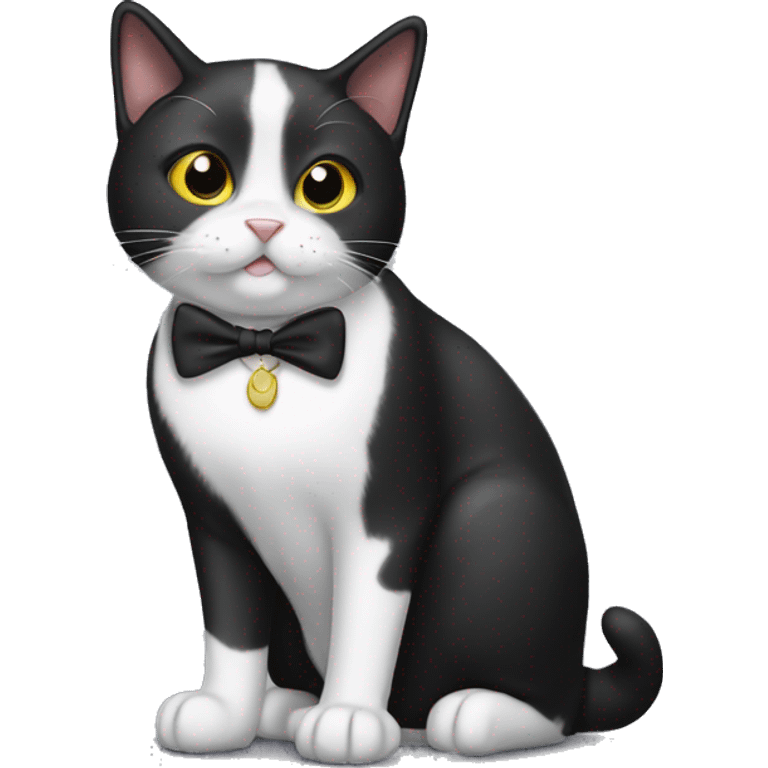 Tuxedo cat stinky emoji