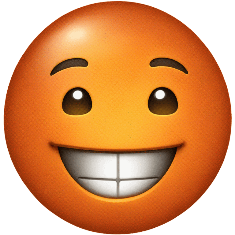 Happy smile with orange emoji