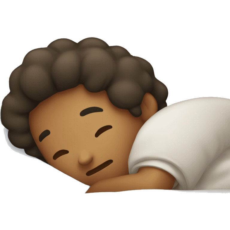 A boy sleeping in bed emoji