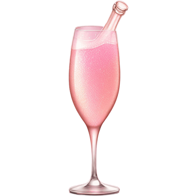 Pink champagne  emoji