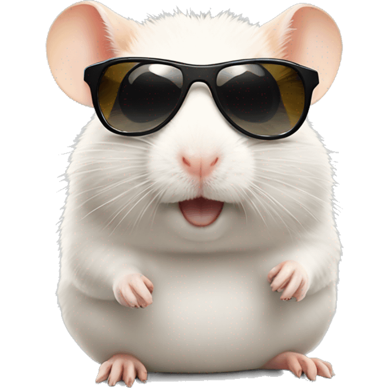 hamster with sunglass emoji