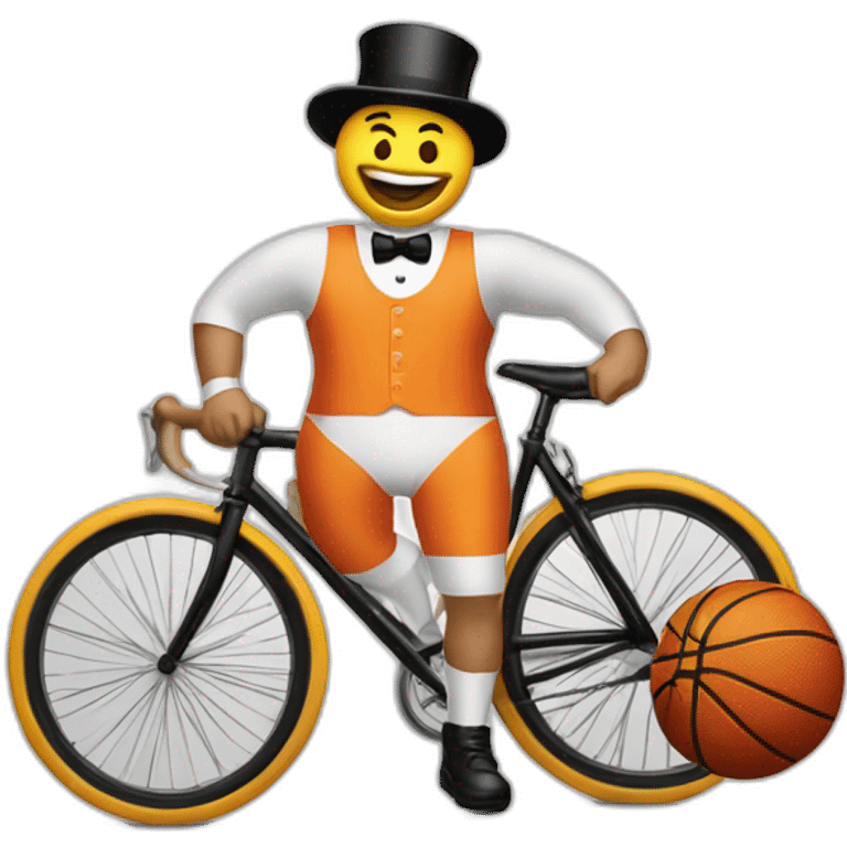 Monsieur Monopoly avec un maillot de basket emoji