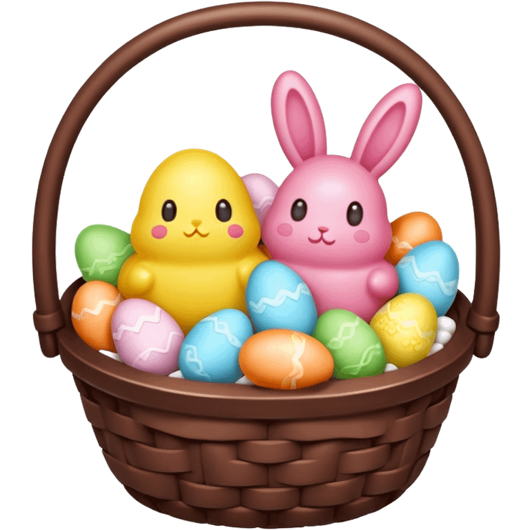  peeps marshmallow easter candy basket kawaii chocolate bunny jelly bean eggs emoji