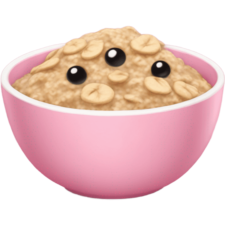 oatmeal in a pink bowl emoji