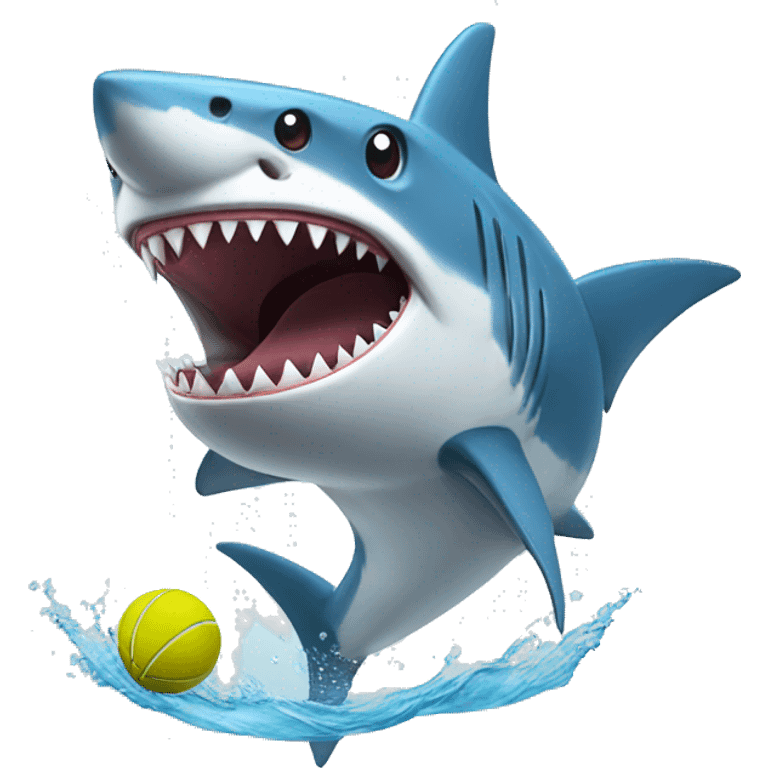 Shark doing sport emoji