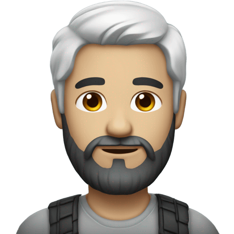 developer with a black beard. No mustache. White skin. Nice hair emoji