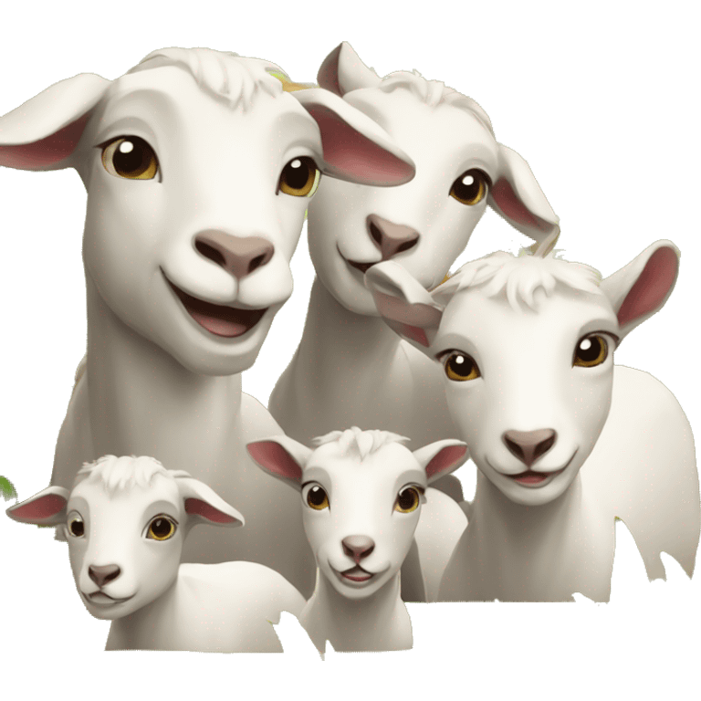 goat family farm emoji