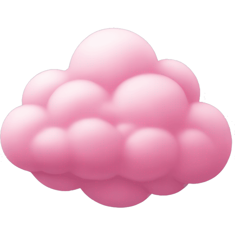 Realistic pink cloud emoji