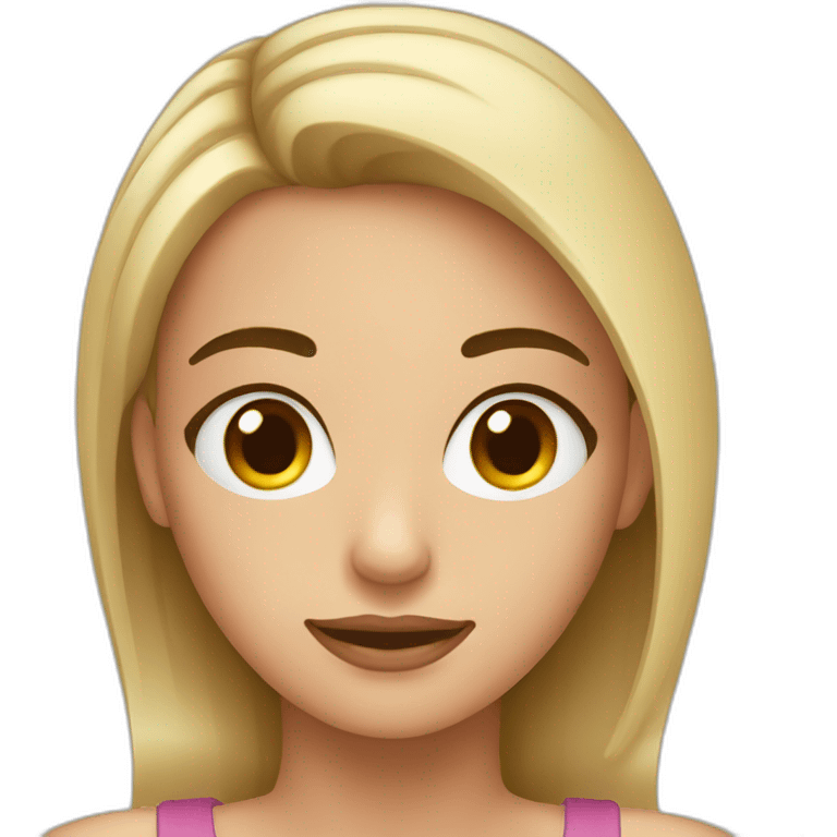 Fille avec un trai ai sourcils emoji