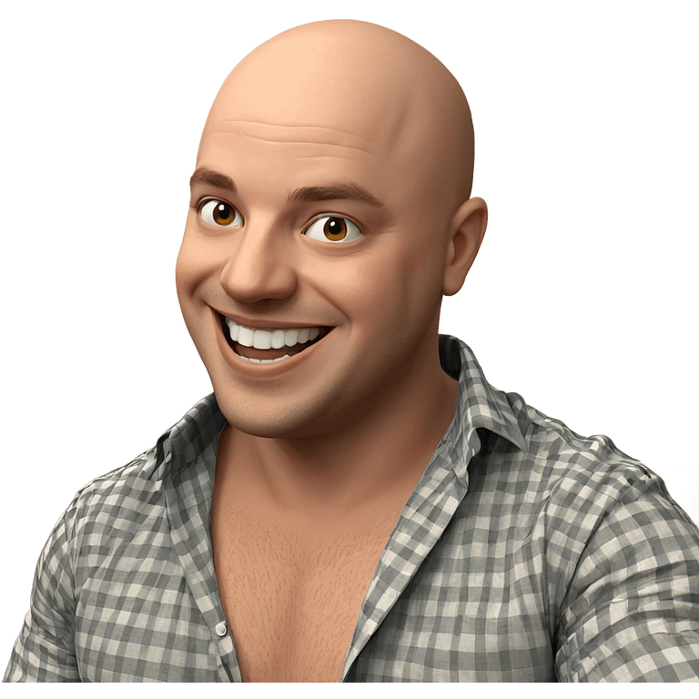 bald boy smiling indoors emoji