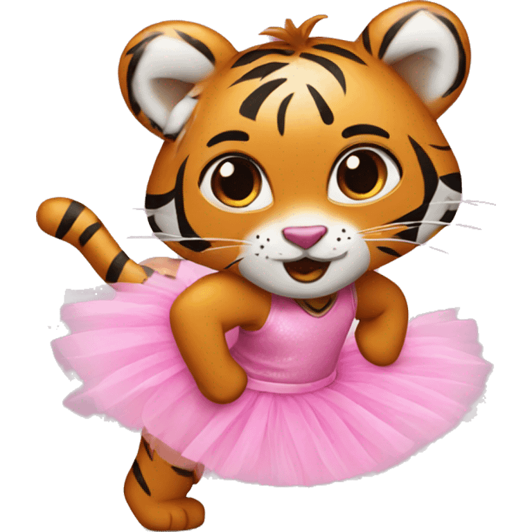 tiger with pink tutu emoji