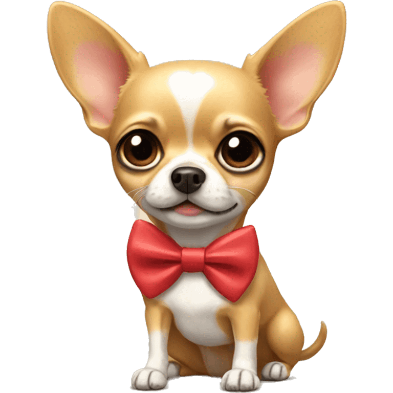 Chihuahua with a bow emoji