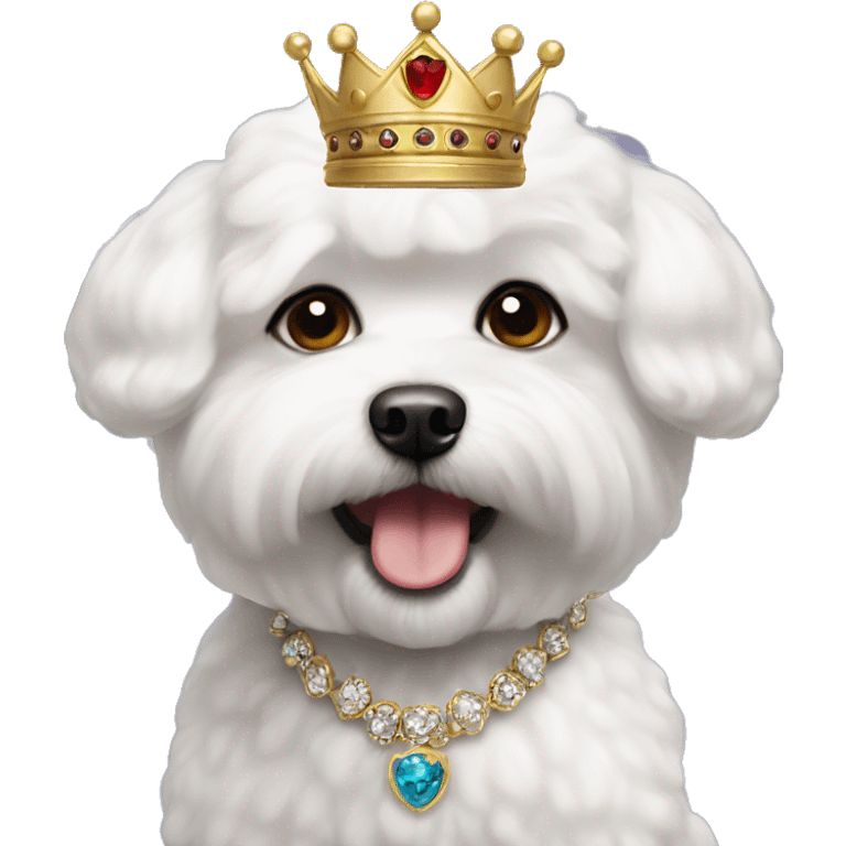 Bichon wearing a crown  emoji