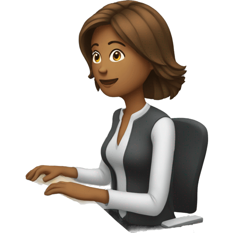 woman at the computer emoji