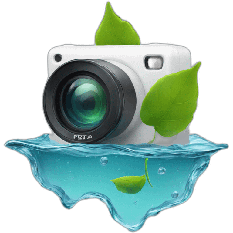 small-leaf-floating-on-water-block-and-security-ptz-camera-behind emoji