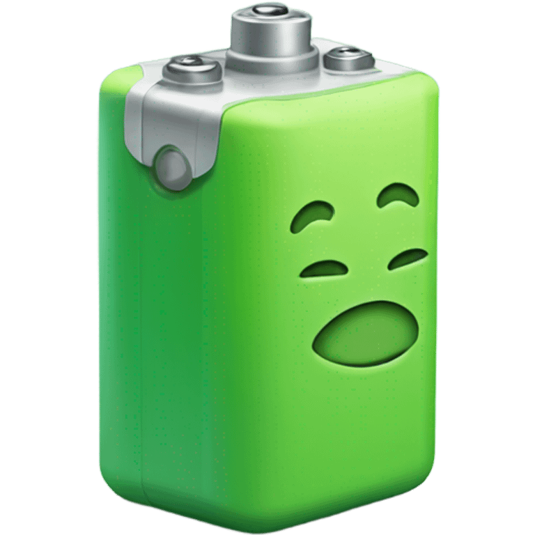 Little bit Smiling Green battery  emoji