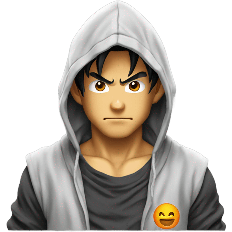 Goku with hoodie  emoji