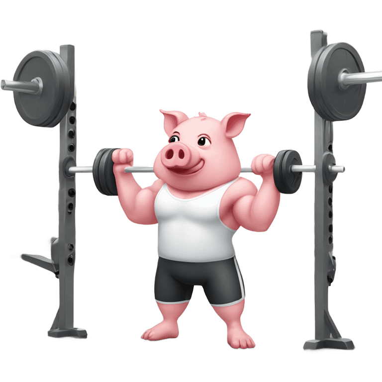 Pig in the gym emoji