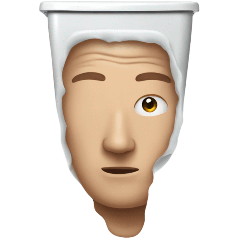 Man’s head coming out of toilet emoji