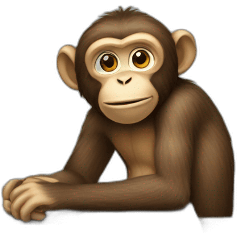 monkey on a computer emoji