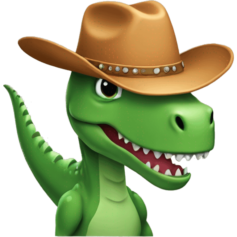 Dino with cowboy hat emoji