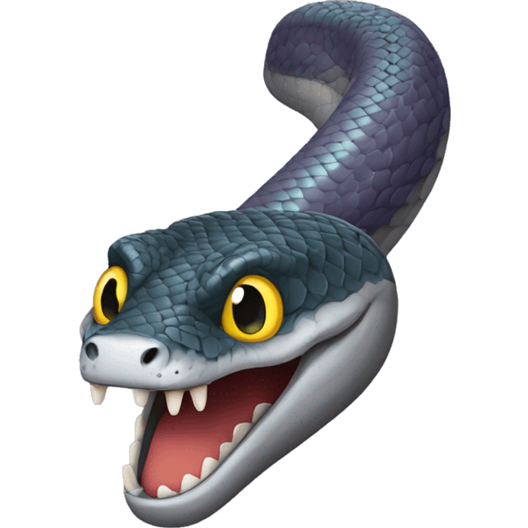  Feliz serpente cor cinza emoji