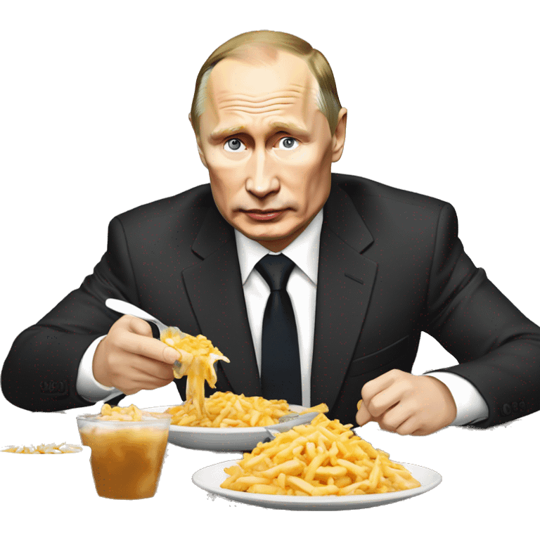 Putin qui mange une poutine  emoji