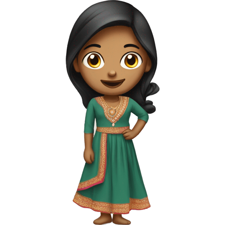 An indian girl wearing salwar suit emoji