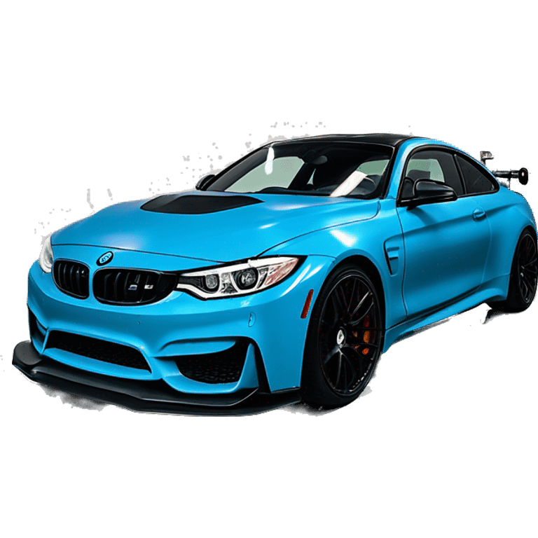 Yas marina blue M4 competition with a wrap that says KLIPZ on it  emoji