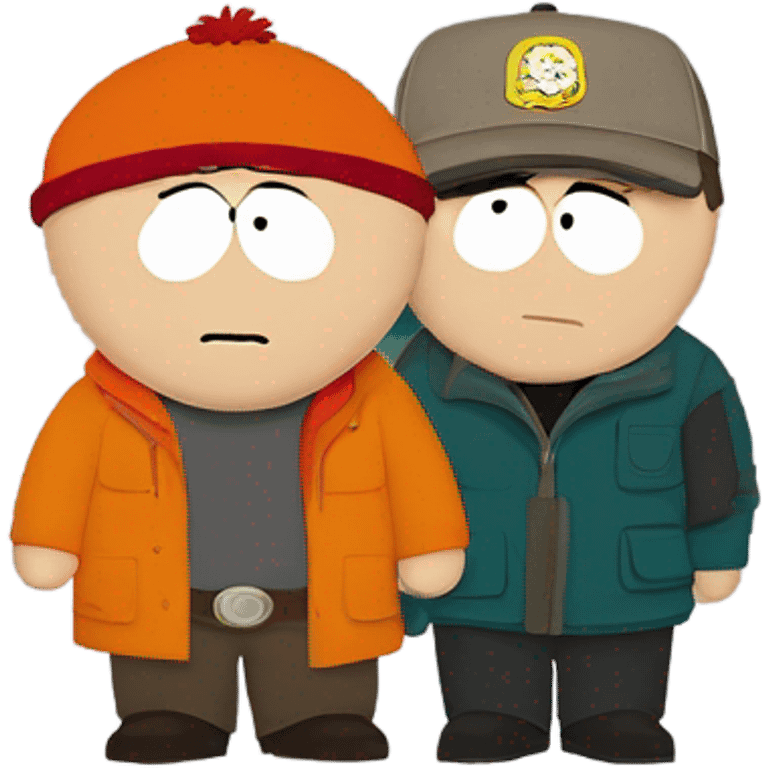 Cartman and Kenny from South Park emoji