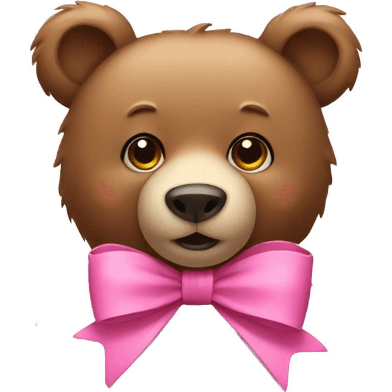 Bear with a pink bow emoji