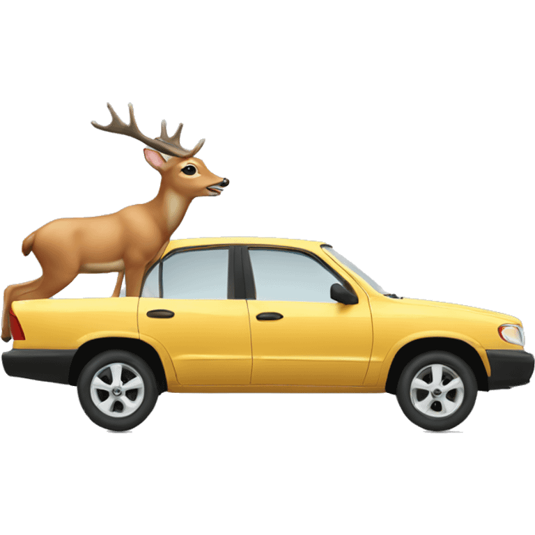 deer hitting a car emoji