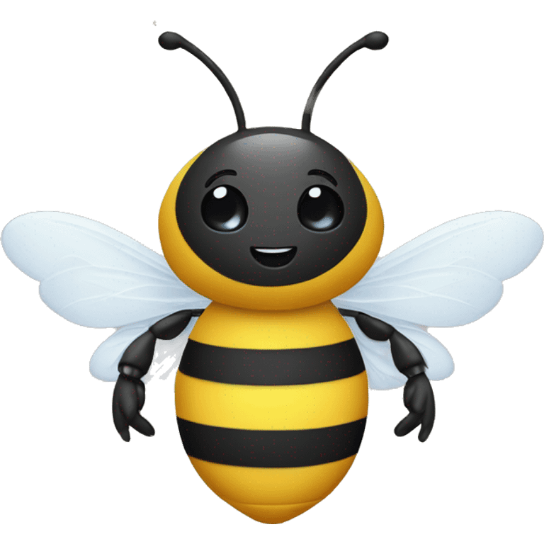 bee with angel halo emoji