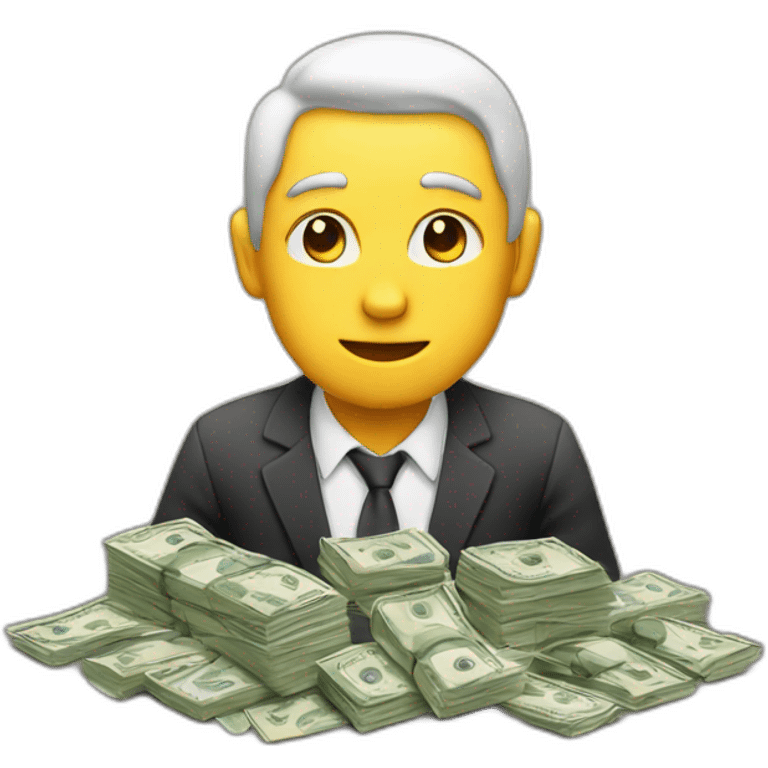 Back man seeiing money emoji