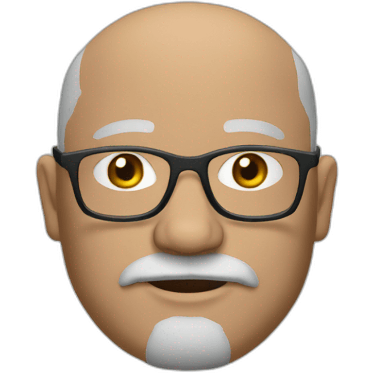 fat bald man grey beard glasses emoji